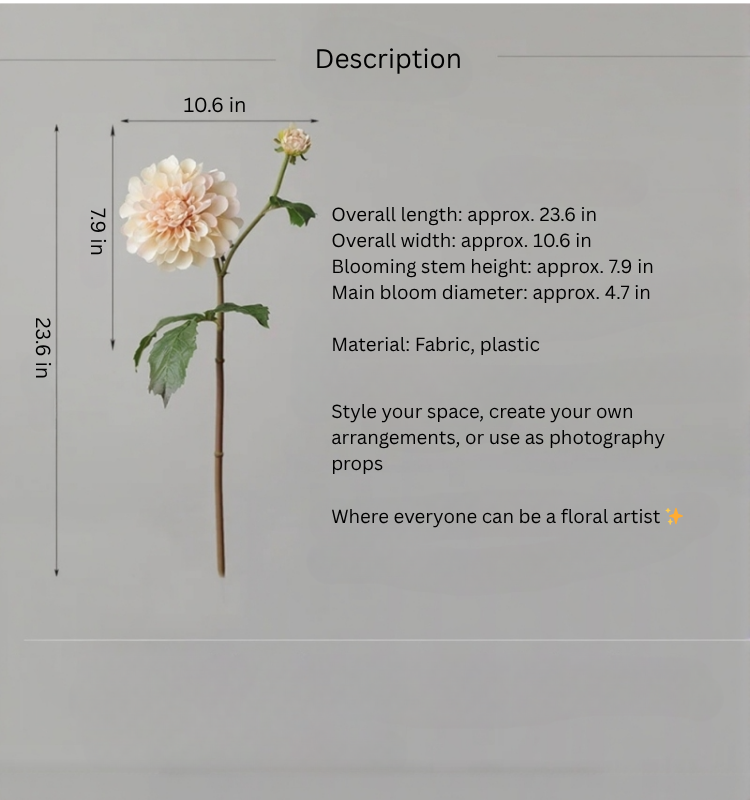 Café au Lait Dahlia Stem – 24"