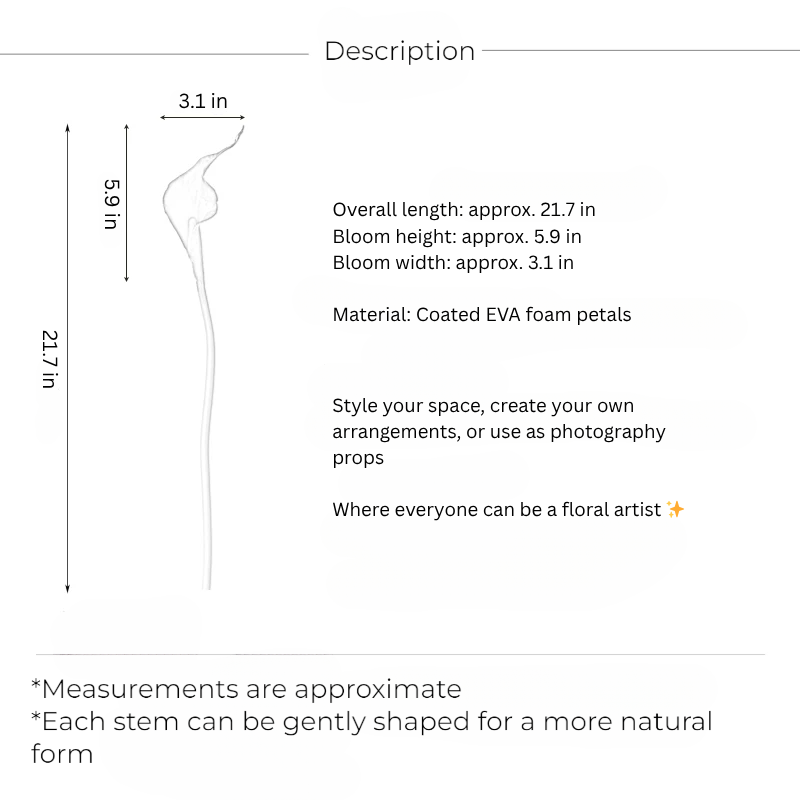 Moody Calla Lily Stem – 21.7"