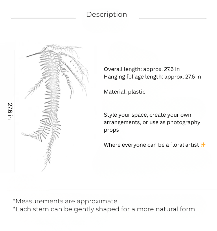 Cascading Fern Branch – 27.5"