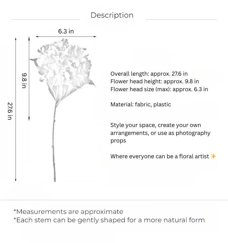 Classic Hydrangea Stem – 27.5"