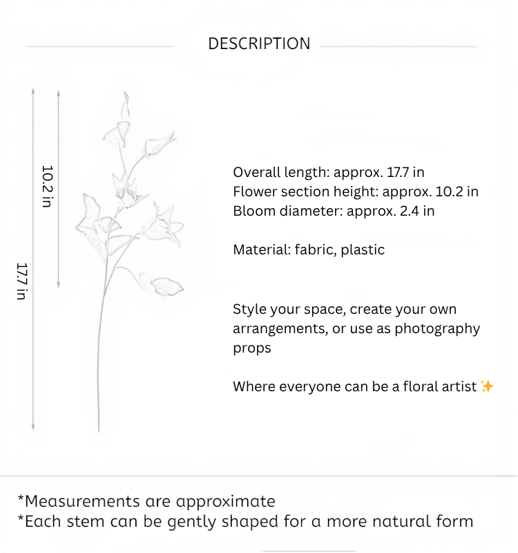 Clematis Bloom Stem – 17.7"