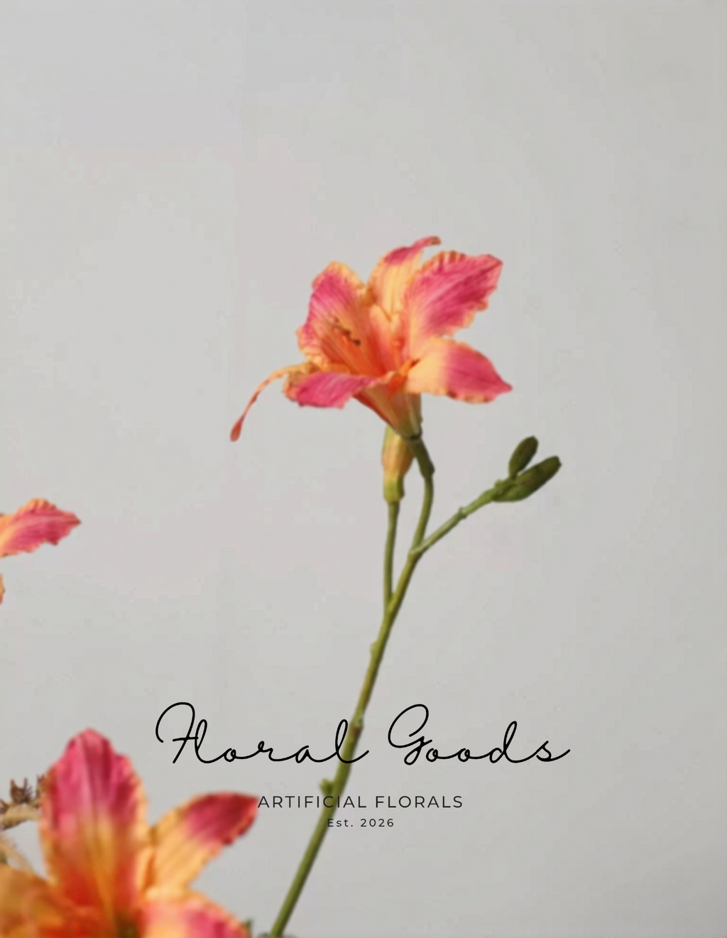 Painterly Daylily Stem – 33"