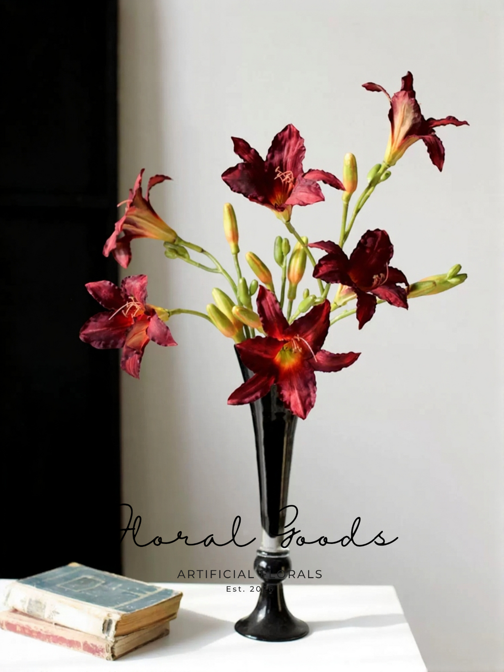 Painterly Daylily Stem – 33"