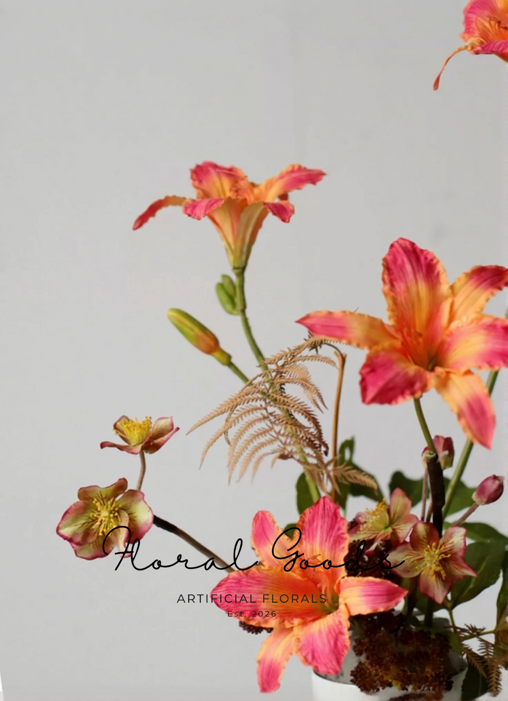 Painterly Daylily Stem – 33"