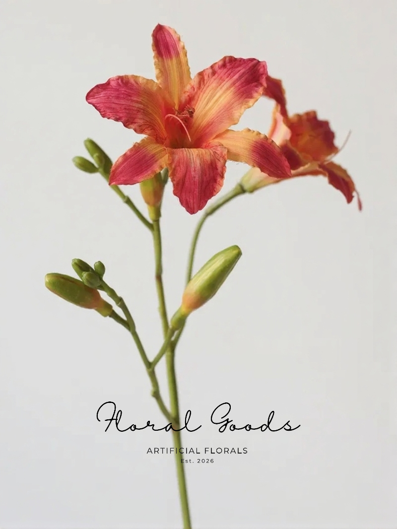 Painterly Daylily Stem – 33"