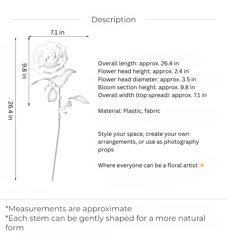 Dusty Lavender Rose Stem – 26.4"