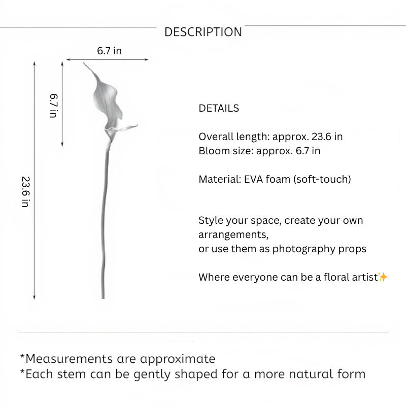 Elegant Calla Lily Stem – 24"