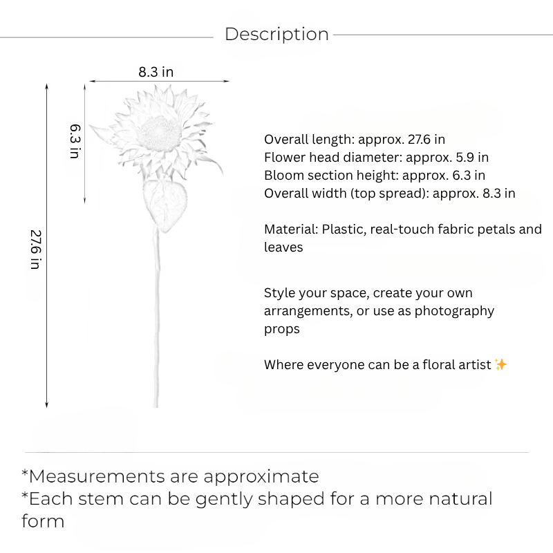 Field Sunflower Stem – 27.6"