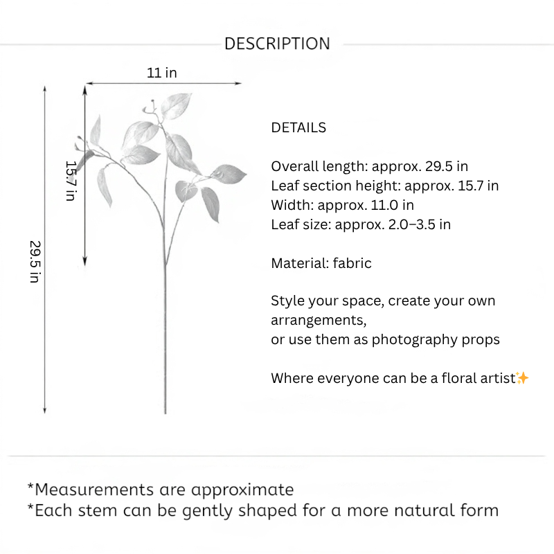 Variegated Ficus Branch – 29.5"