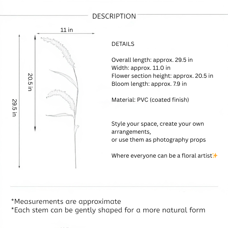 Foxtail Grass Stem – 30"
