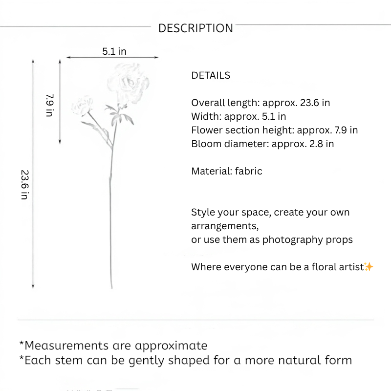 Garden Ranunculus Stem – 23.6"