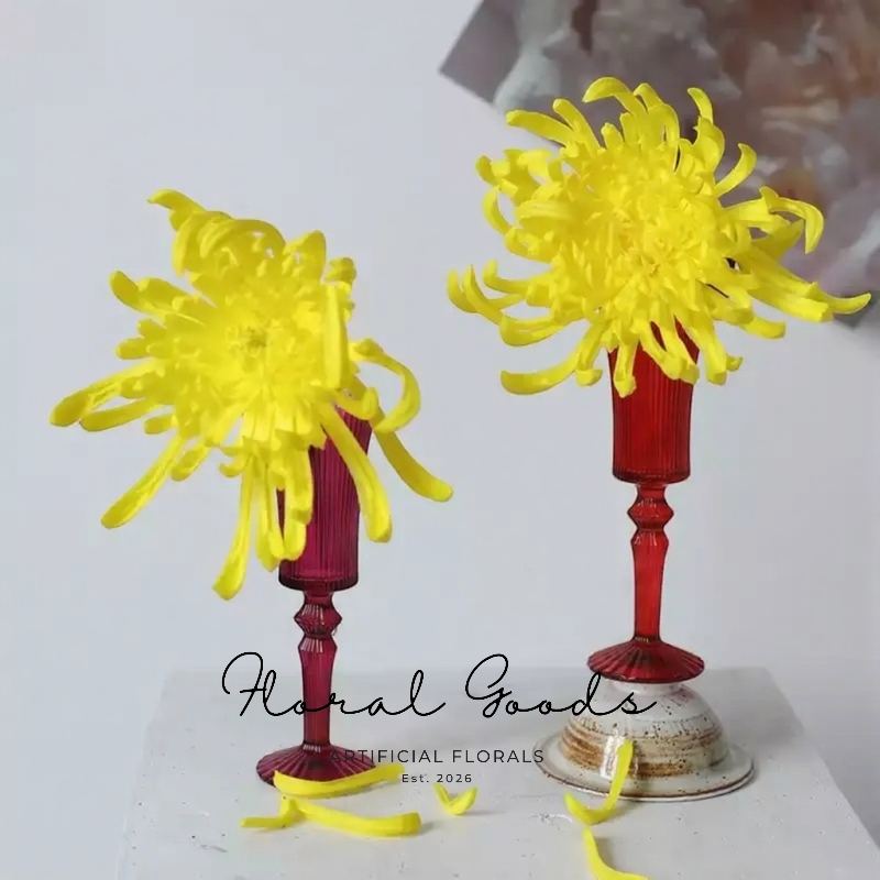 Golden Spider Mum Stem – 27.5"