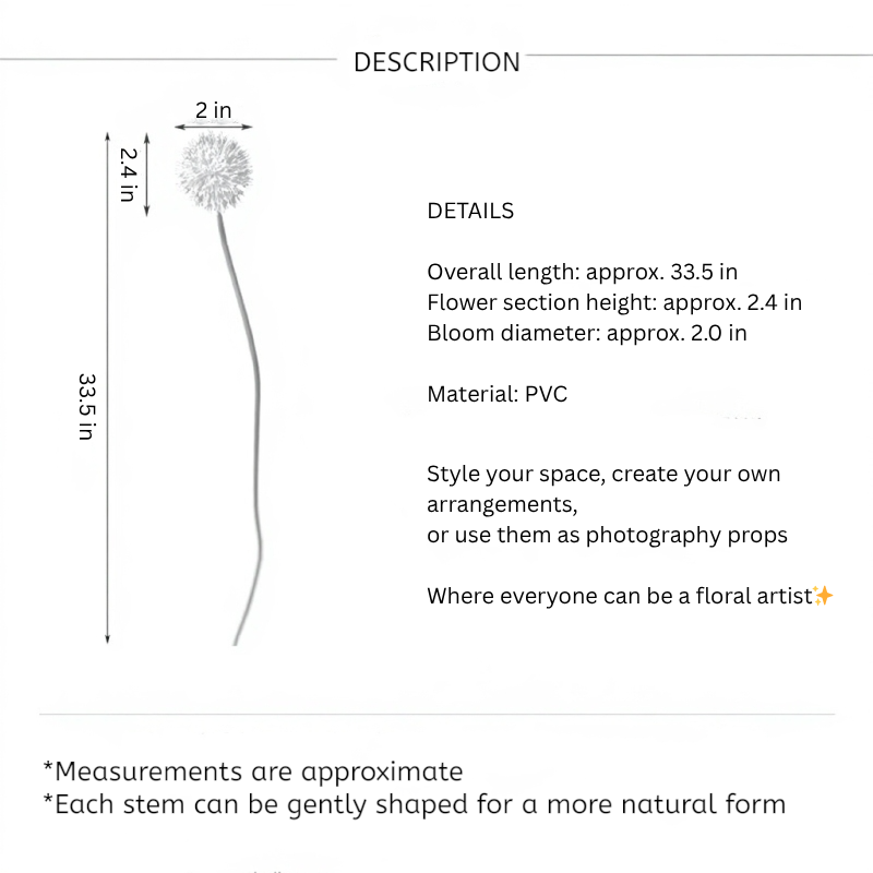 Globe Allium Stem – 33.5"