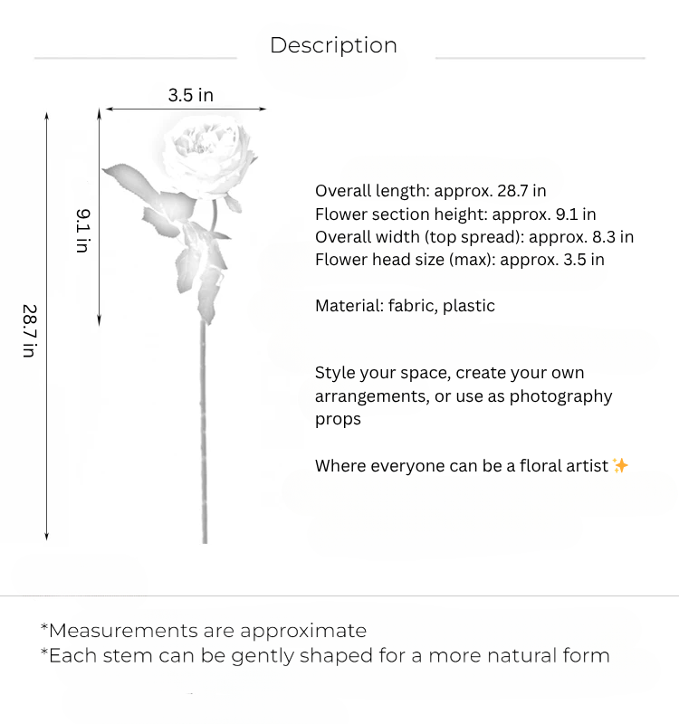 Garden Rose Stem – 29"
