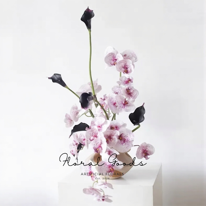 Sculptural Floral Arrangement Kit – Orchid & Calla (Stems Only)