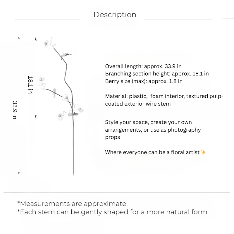 Lantern Berry Branch Stem – 34"