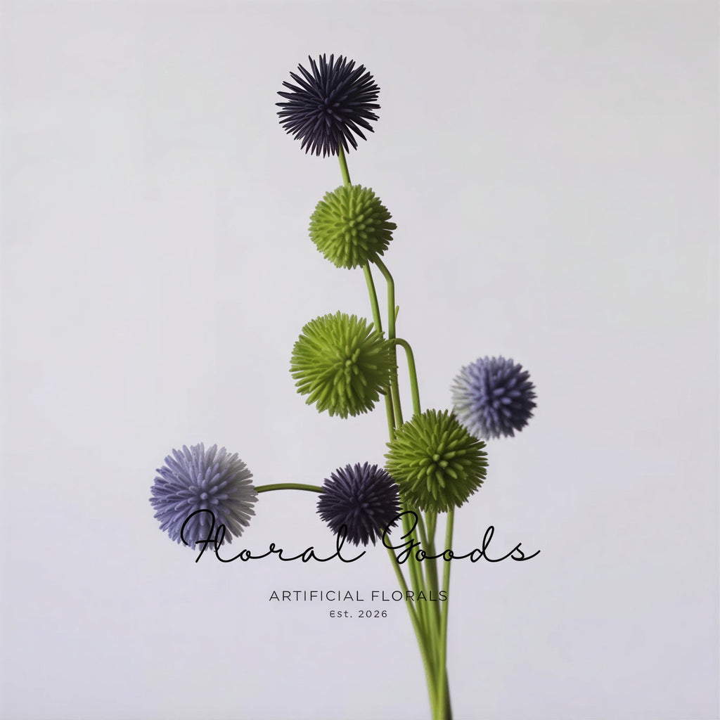 Modern Globe Thistle Stem – 17"