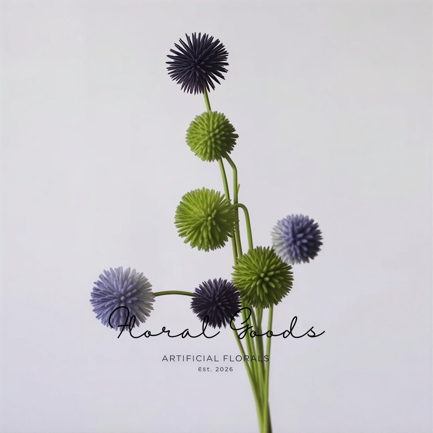 Modern Globe Thistle Stem – 17"