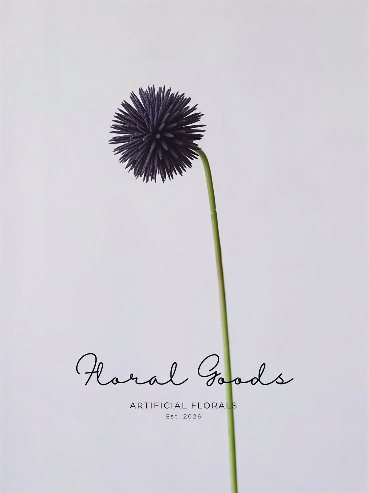 Modern Globe Thistle Stem – 17"