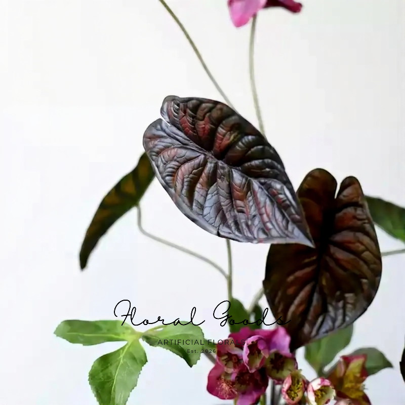 Moody Alocasia Leaf Stem – 28.3"