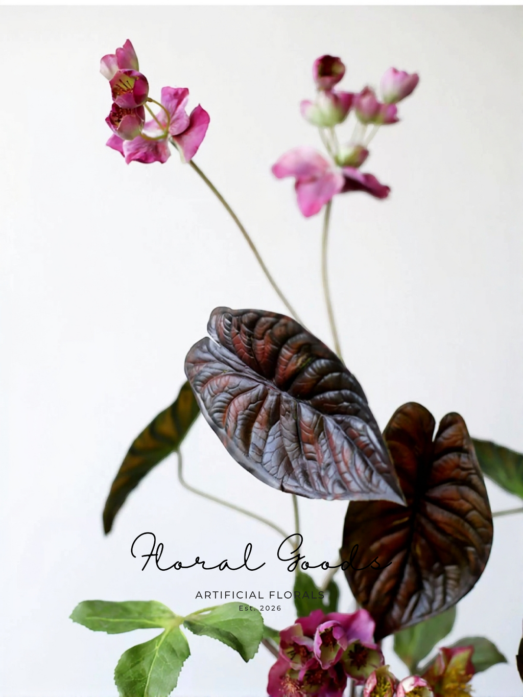 Moody Alocasia Leaf Stem – 28.3"