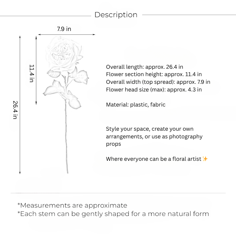 Notting Hill Garden Rose – 26"