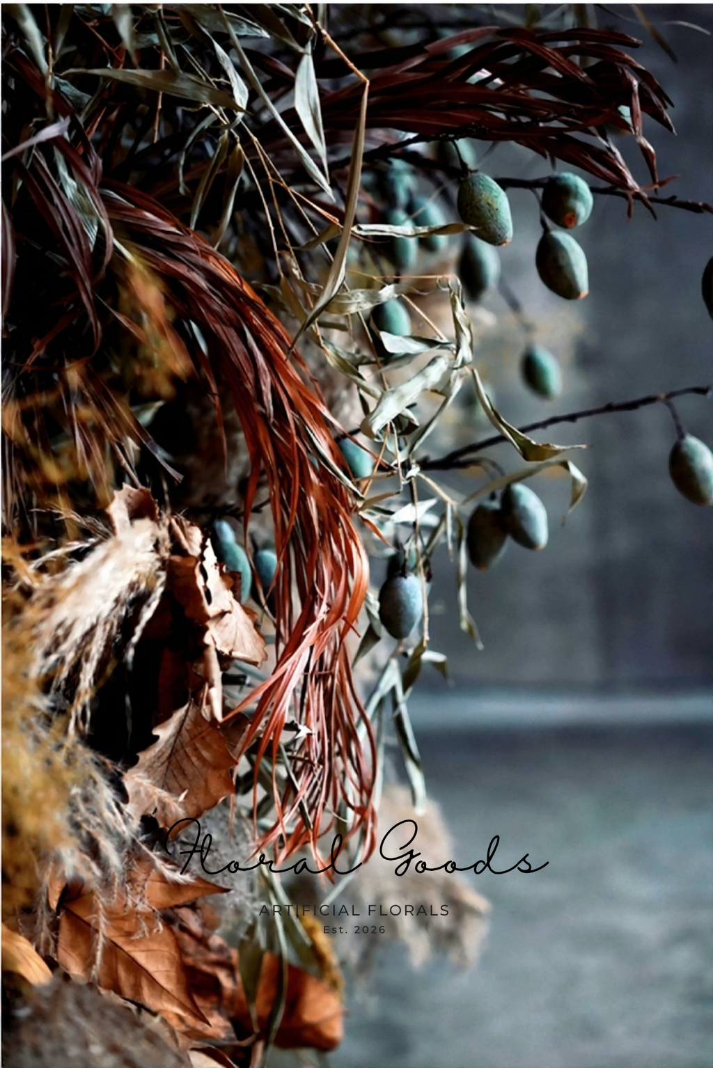 Wild Olive Branch Stem – 33.5"