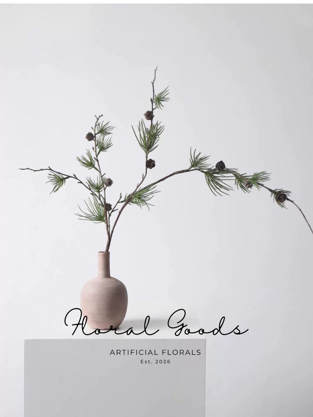 Wild Pine Branch with Cones – 43"