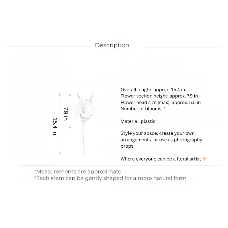 Petite Lily Stem – 15"