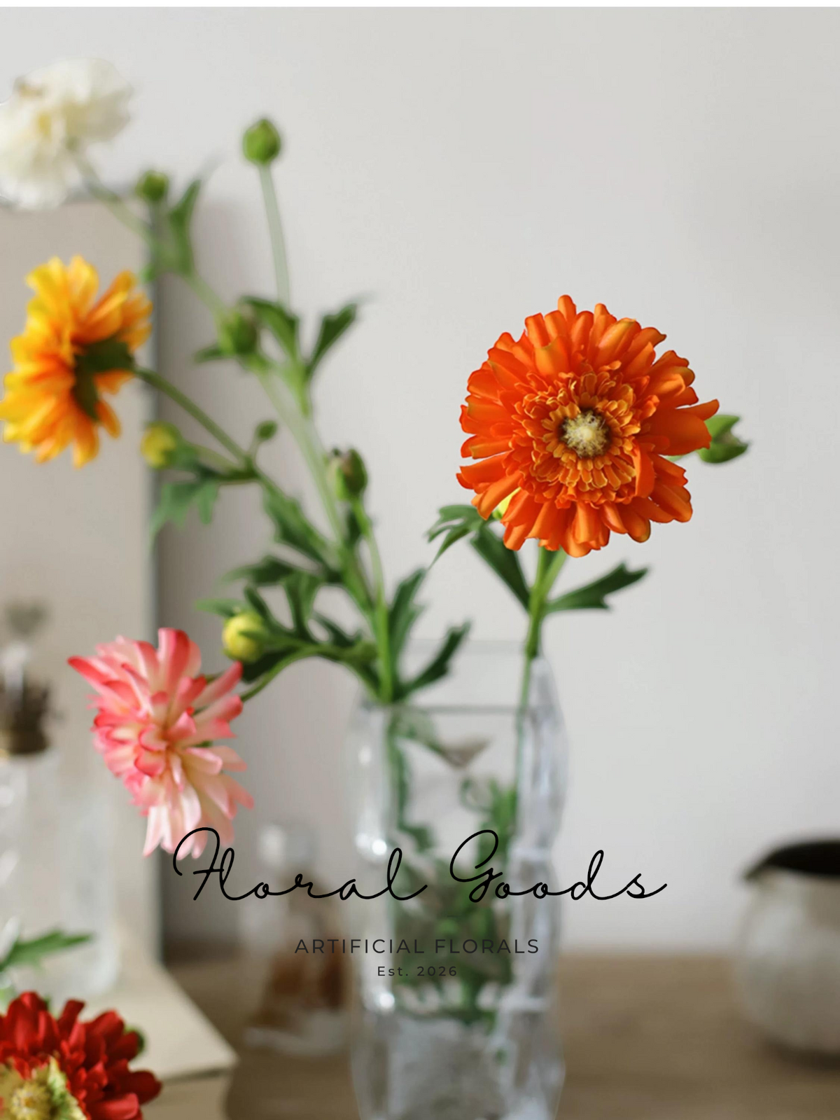 Playful Zinnia Stem – 22"