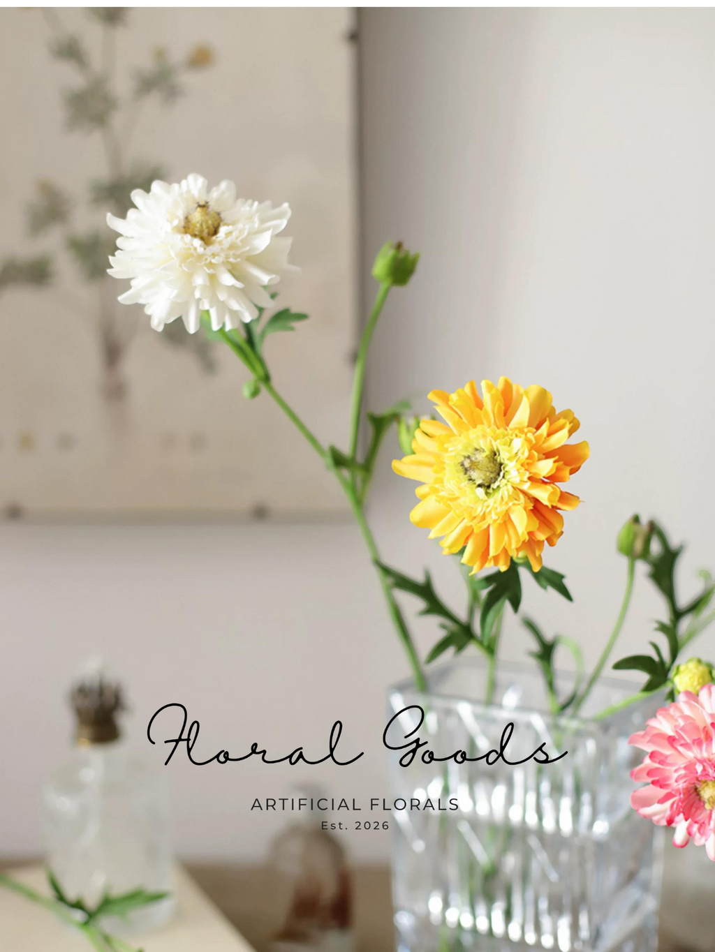 Playful Zinnia Stem – 22"