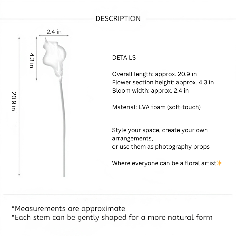 Refined Calla Lily Stem – 21"
