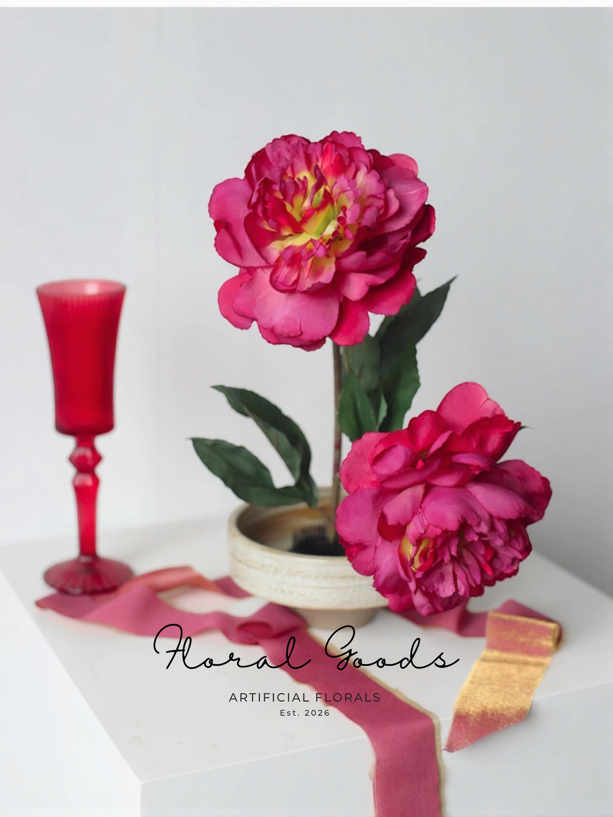 Romantic Peony Bloom Stem – 27.6"