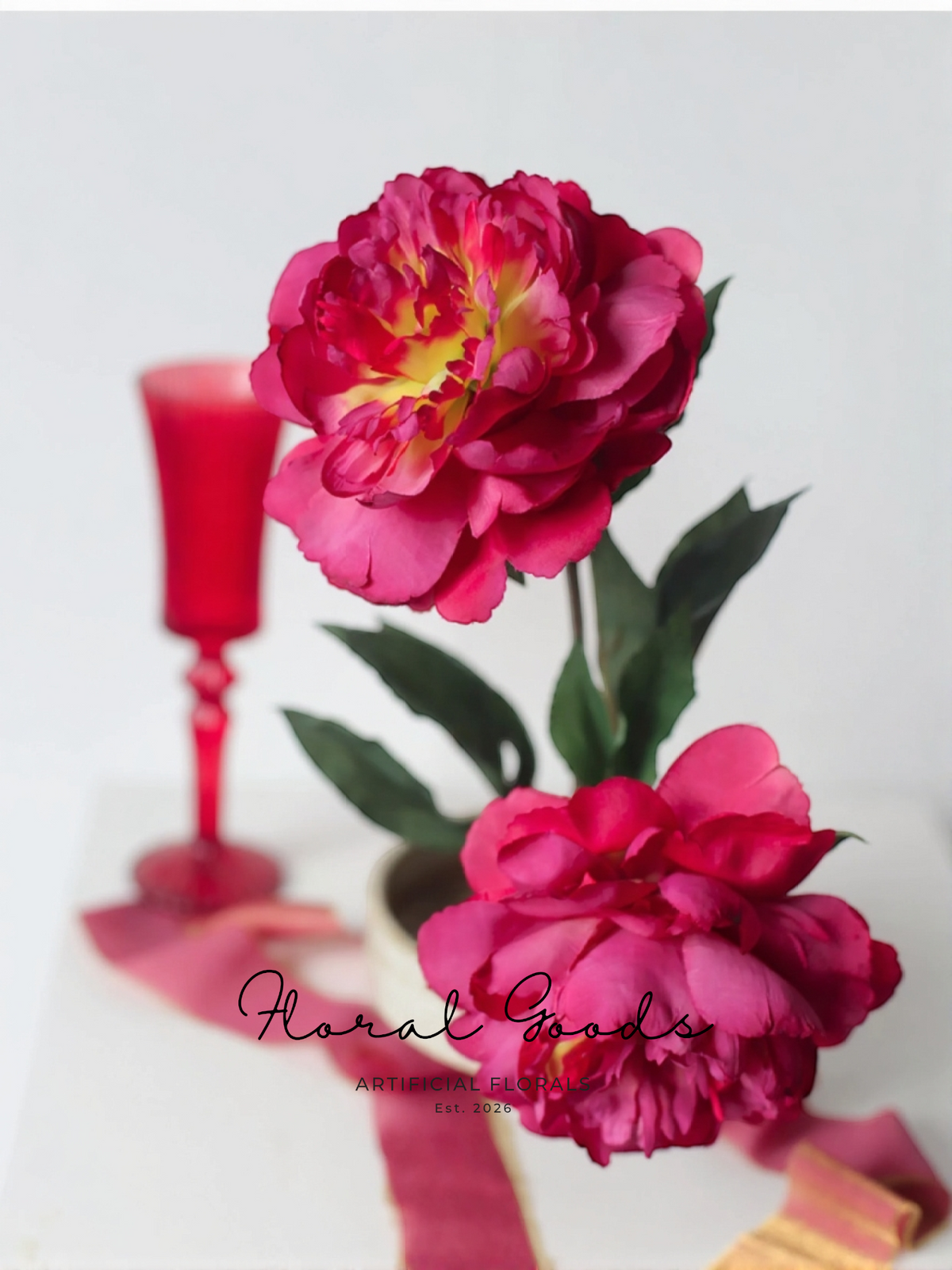 Romantic Peony Bloom Stem – 27.6"