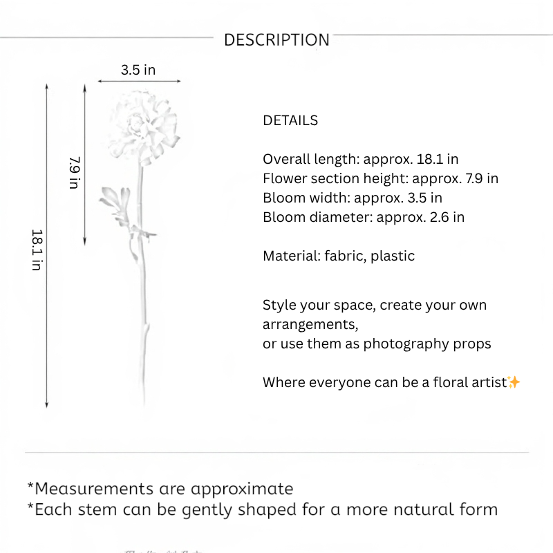 Statement Ranunculus Stem – 18.1"