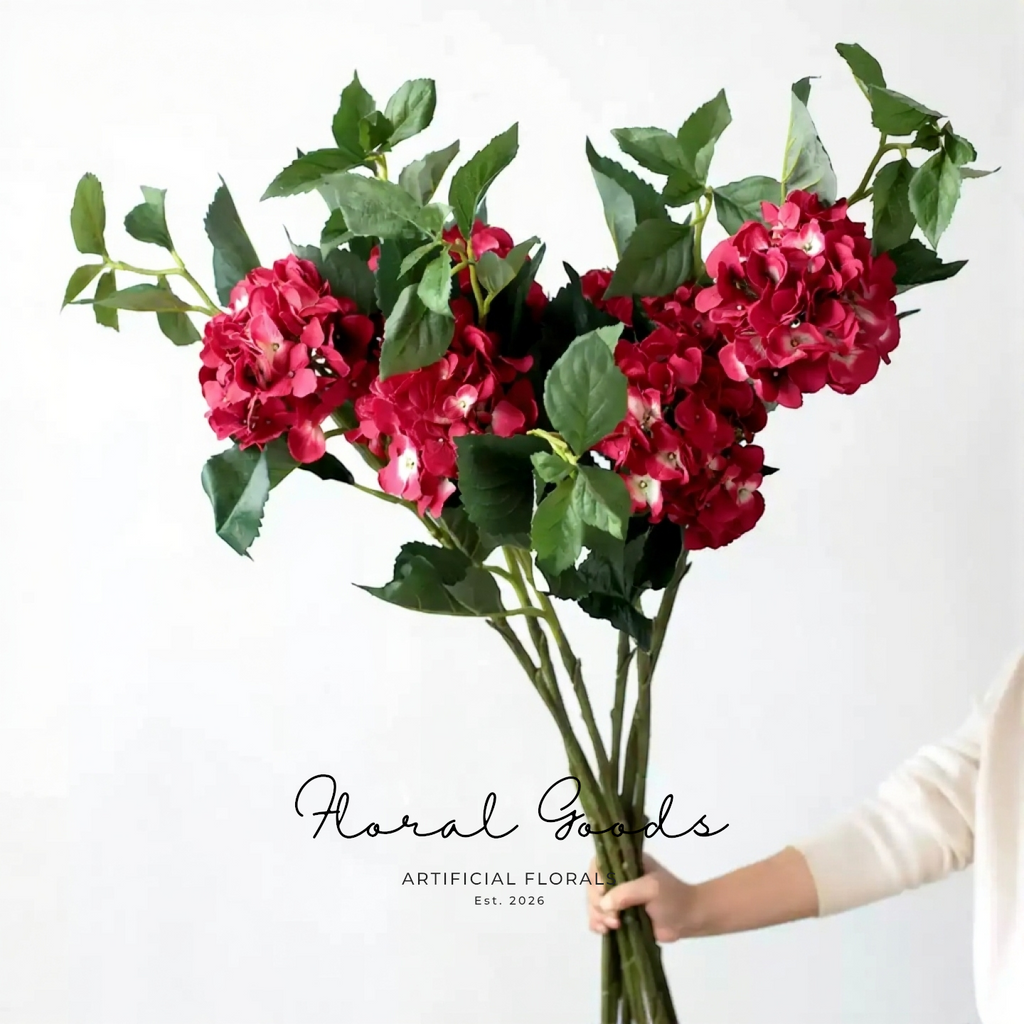 Ruby Hydrangea Stem – 40"