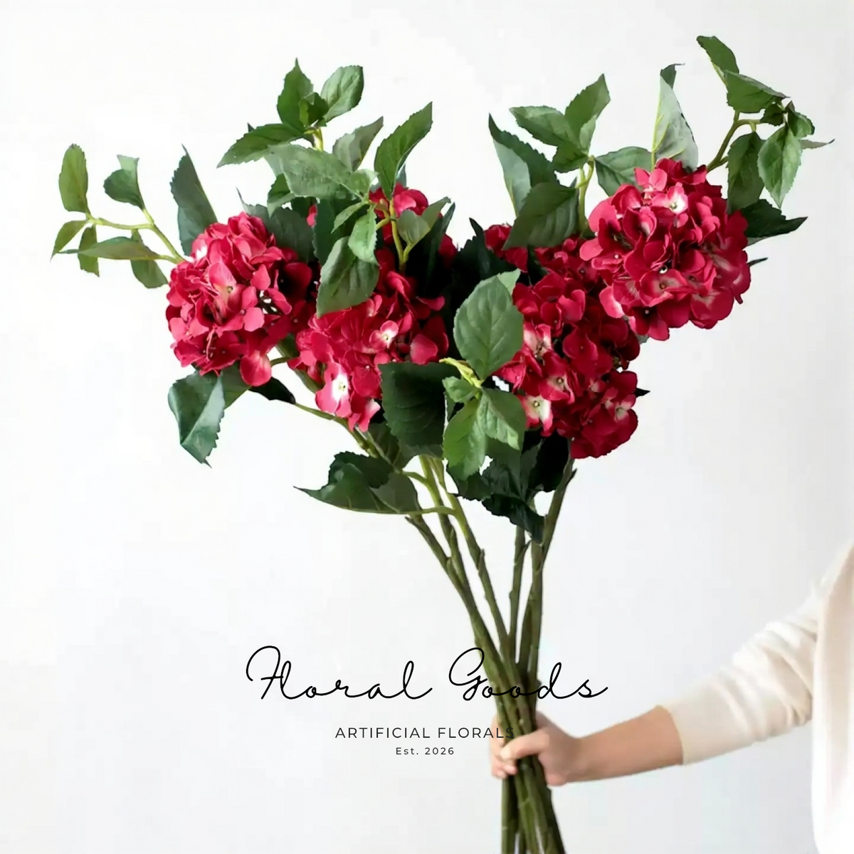 Ruby Hydrangea Stem – 40"