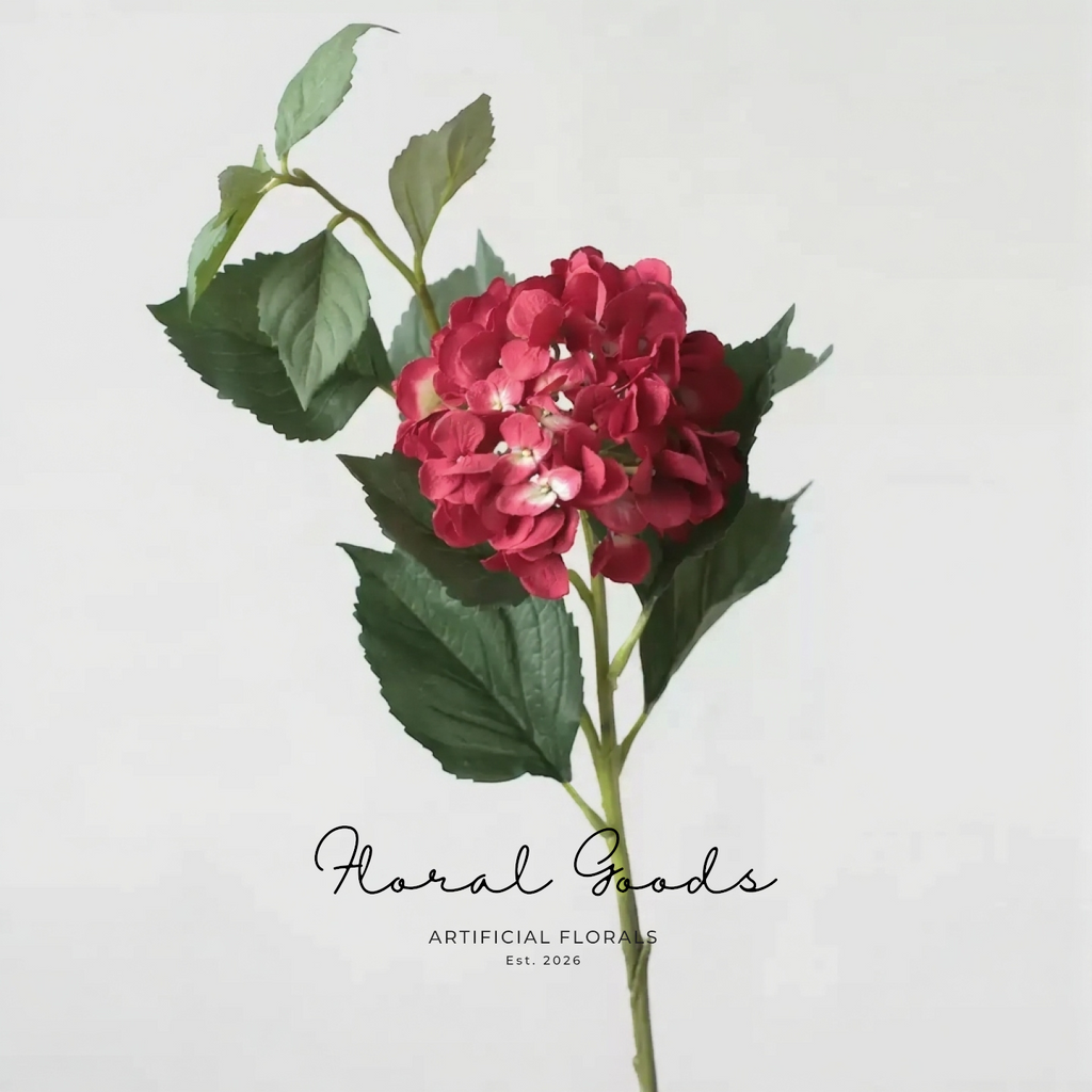 Ruby Hydrangea Stem – 40"