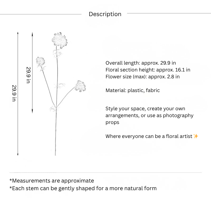 Garden Scabiosa Spray – 30"