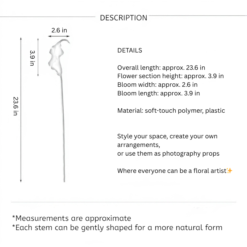 Sculptural Calla Lily Stem – 24"