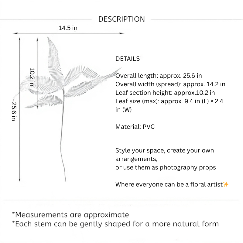 Tropical Fern Stem – 26"
