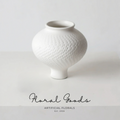 Ivory Pebble Ceramic Vase