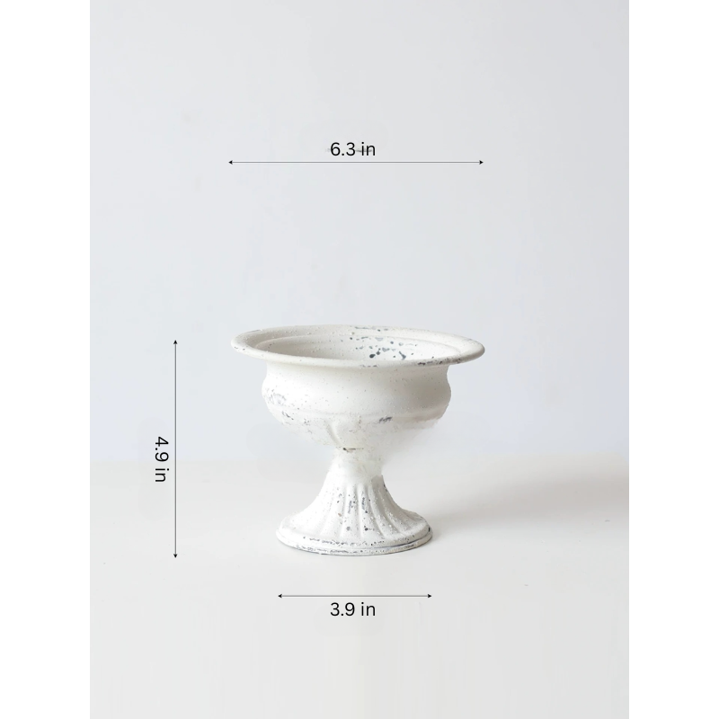 Vintage Pedestal Metal Vase