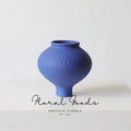 Sculpted Indigo Vase