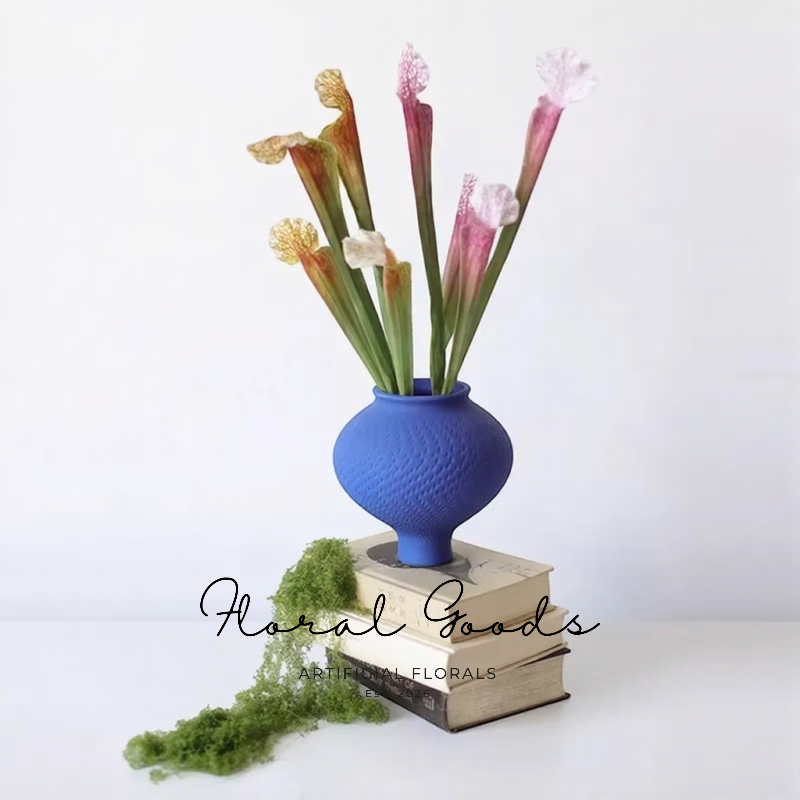 Sculpted Indigo Vase