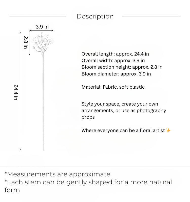 Velvet Allium Bloom Stem – 24.4"
