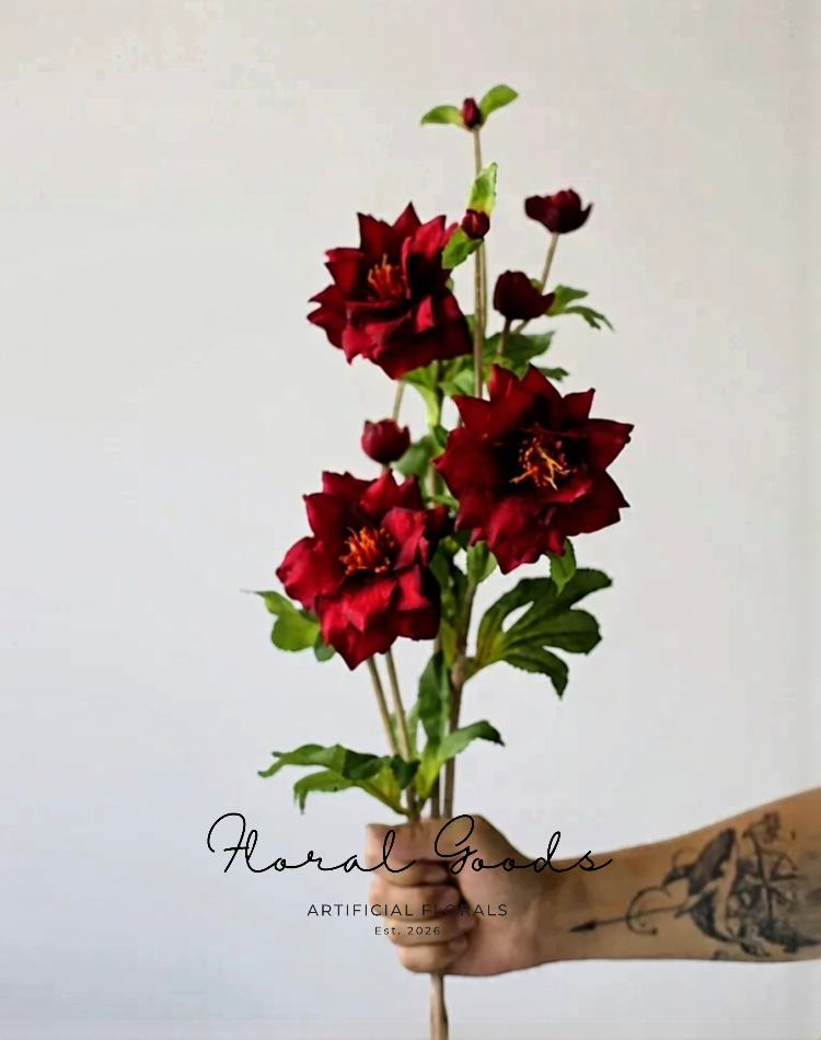 Velvet Burgundy Dahlia Stem – 24.4"