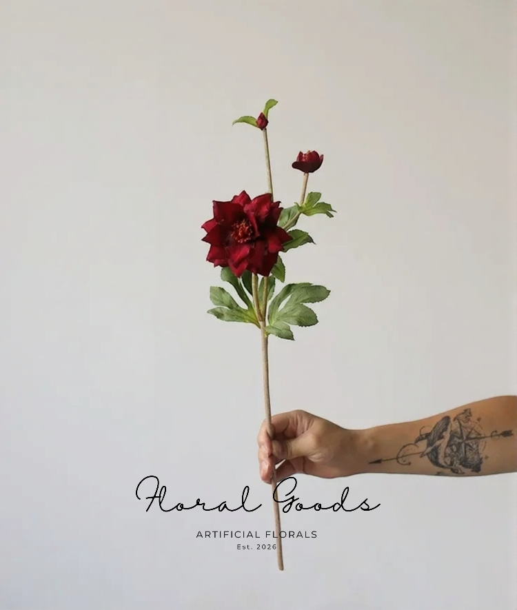 Velvet Burgundy Dahlia Stem – 24.4"