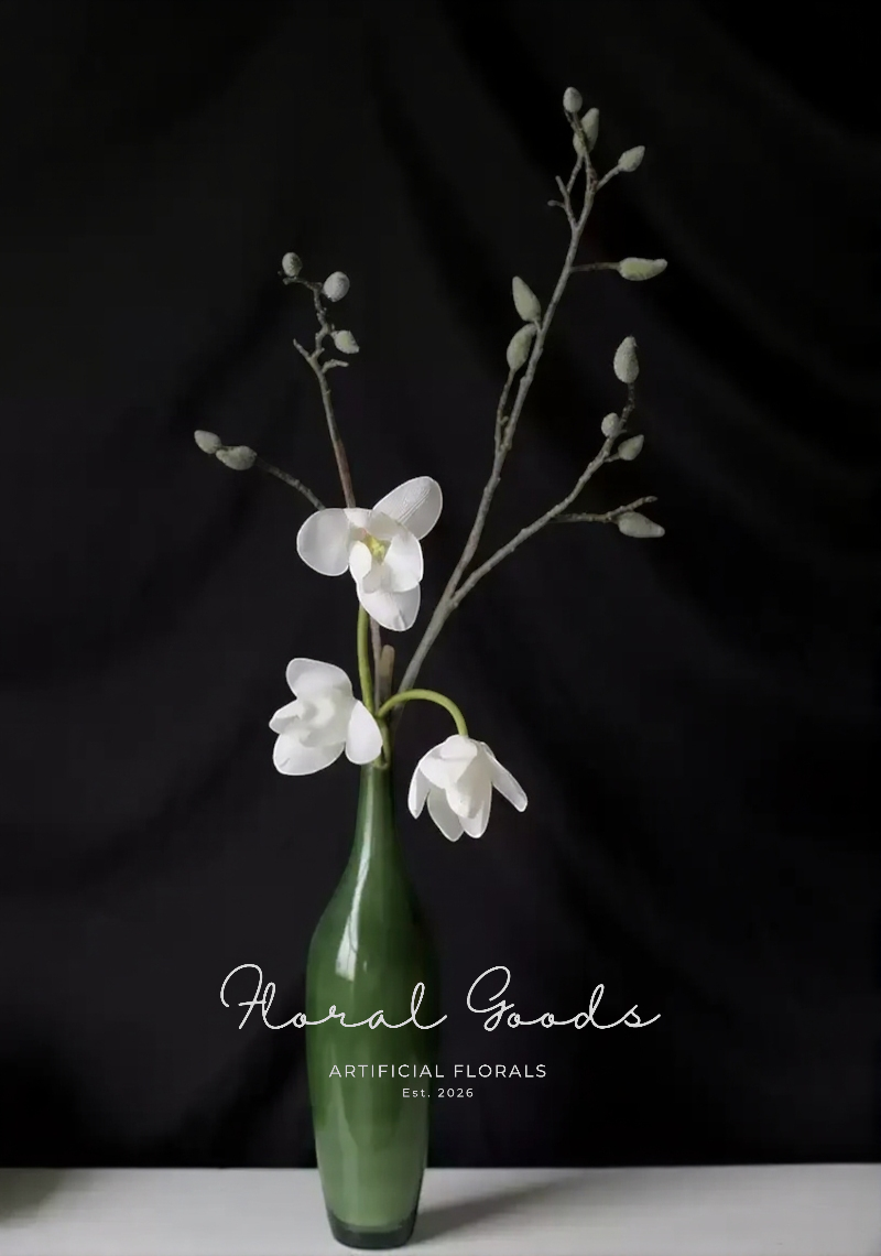 Velvet Magnolia Bud Branch – 36.6"