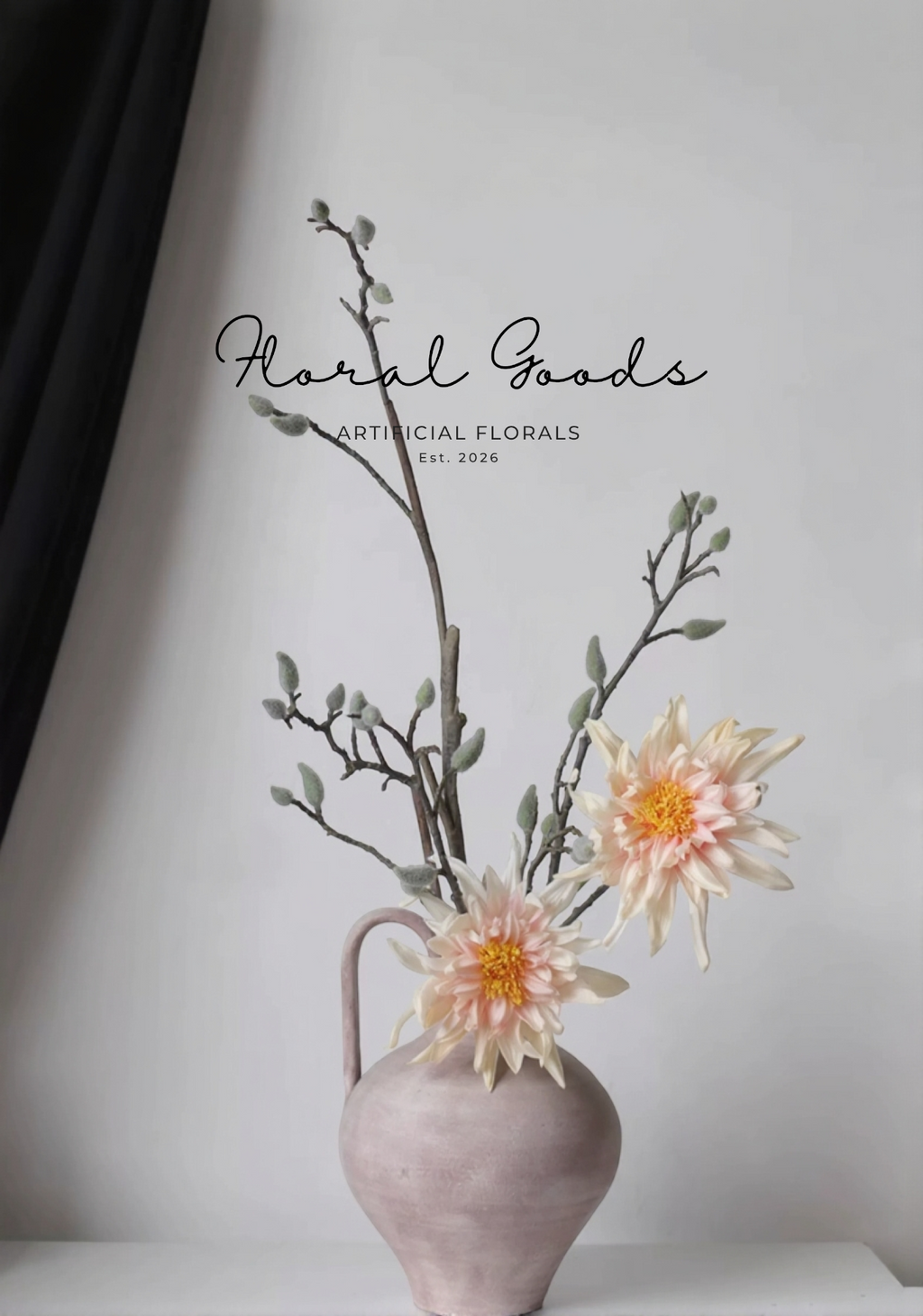 Velvet Magnolia Bud Branch – 36.6"